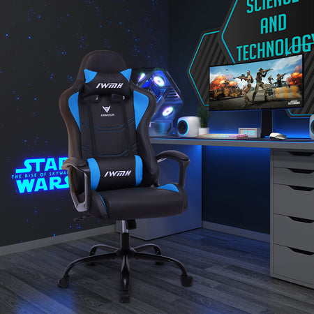 9. Bild von Indy Gaming Racing Chair Kunstleder mit verlängerter Armlehne
